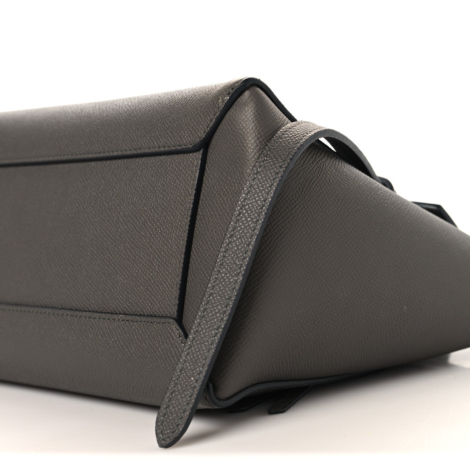 Grained Calfskin Micro Belt Bag Grey