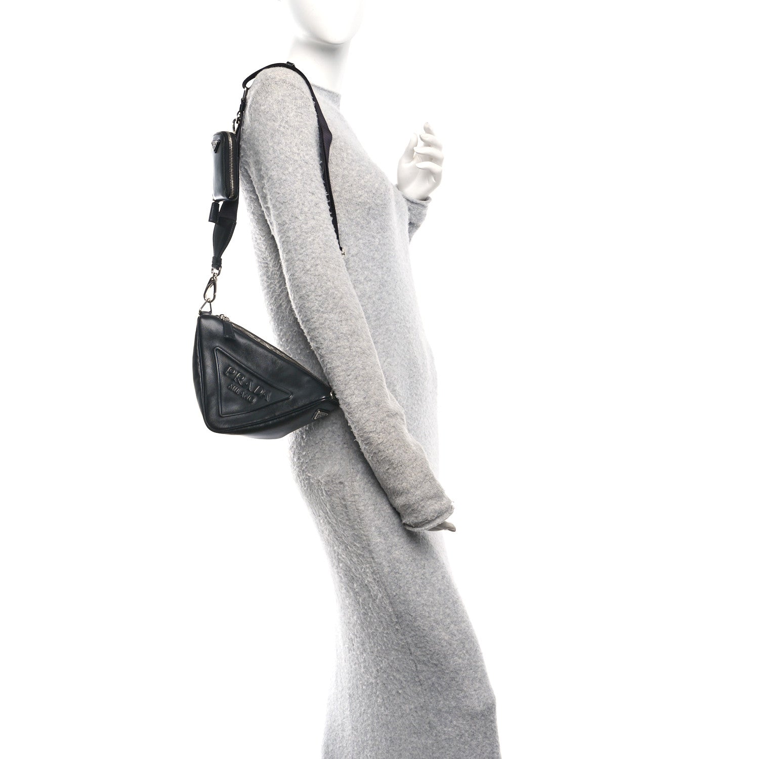 Grace Lux Triangle Shoulder Bag Black