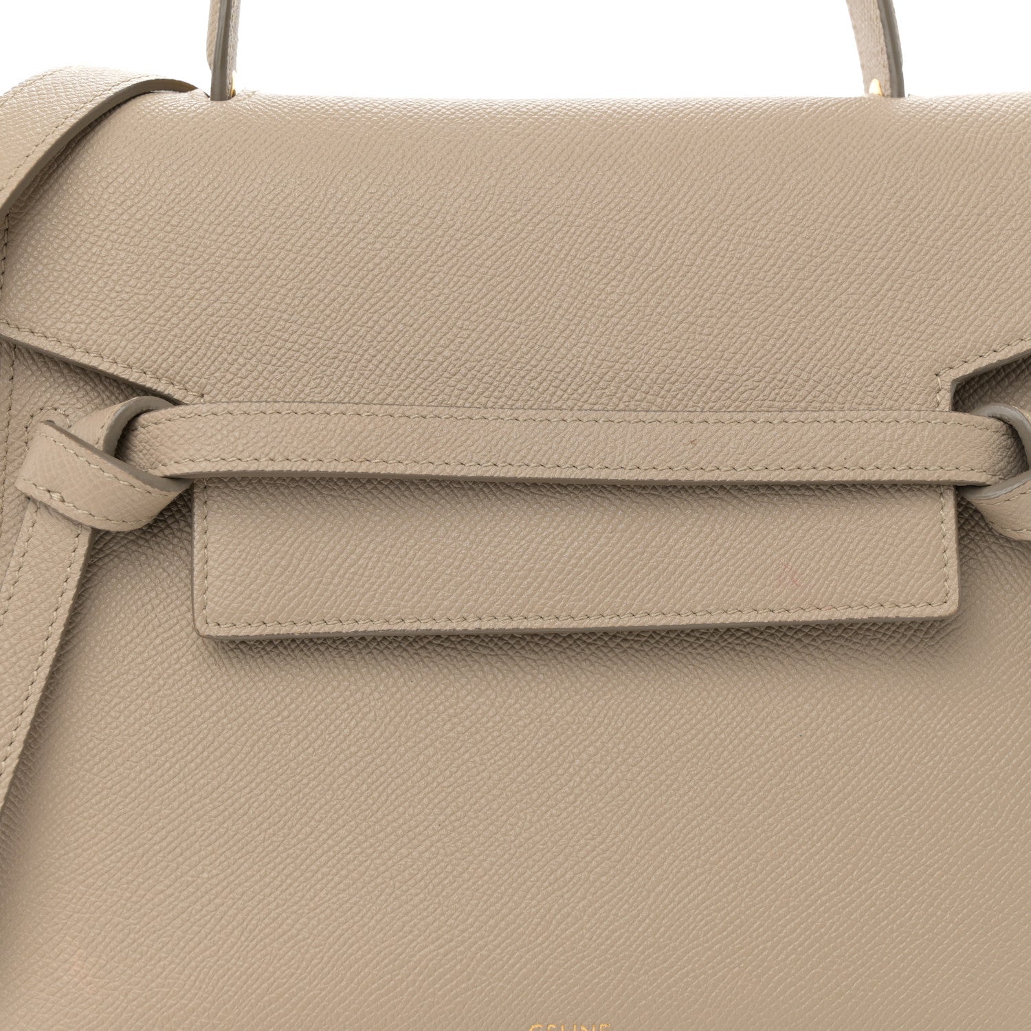 Grained Calfskin Micro Belt Bag Light Taupe