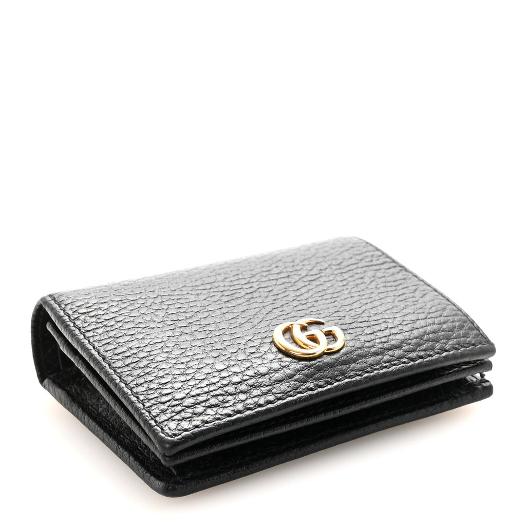 Pebbled Calfskin GG Marmont  Case Black