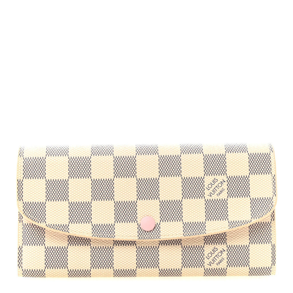 Damier Azur Emilie Wallet Rose Ballerine
