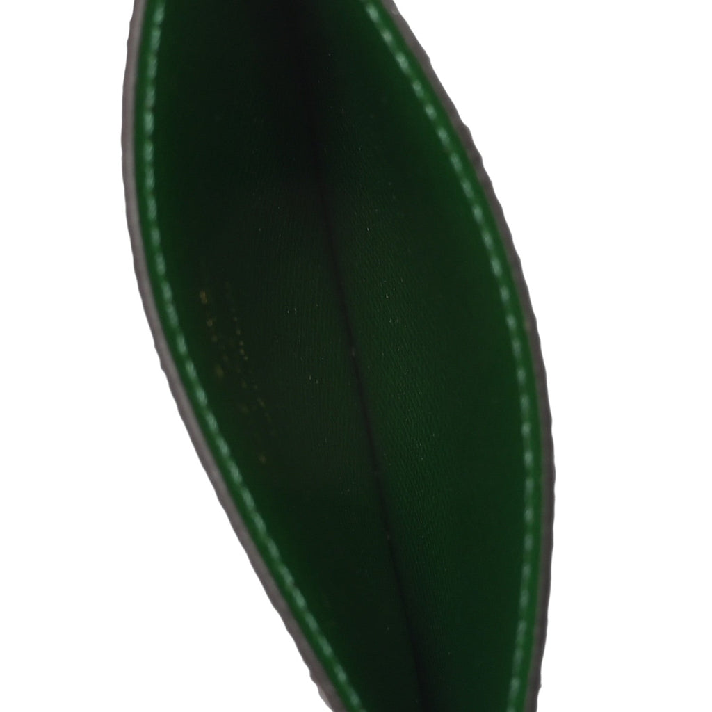 Monogram Calfskin Simple  Holder Blue Green