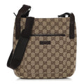 Monogram Flat Messenger Bag Dark Brown
