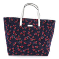 Canvas Heartbeat Print Medium Tote New Wine