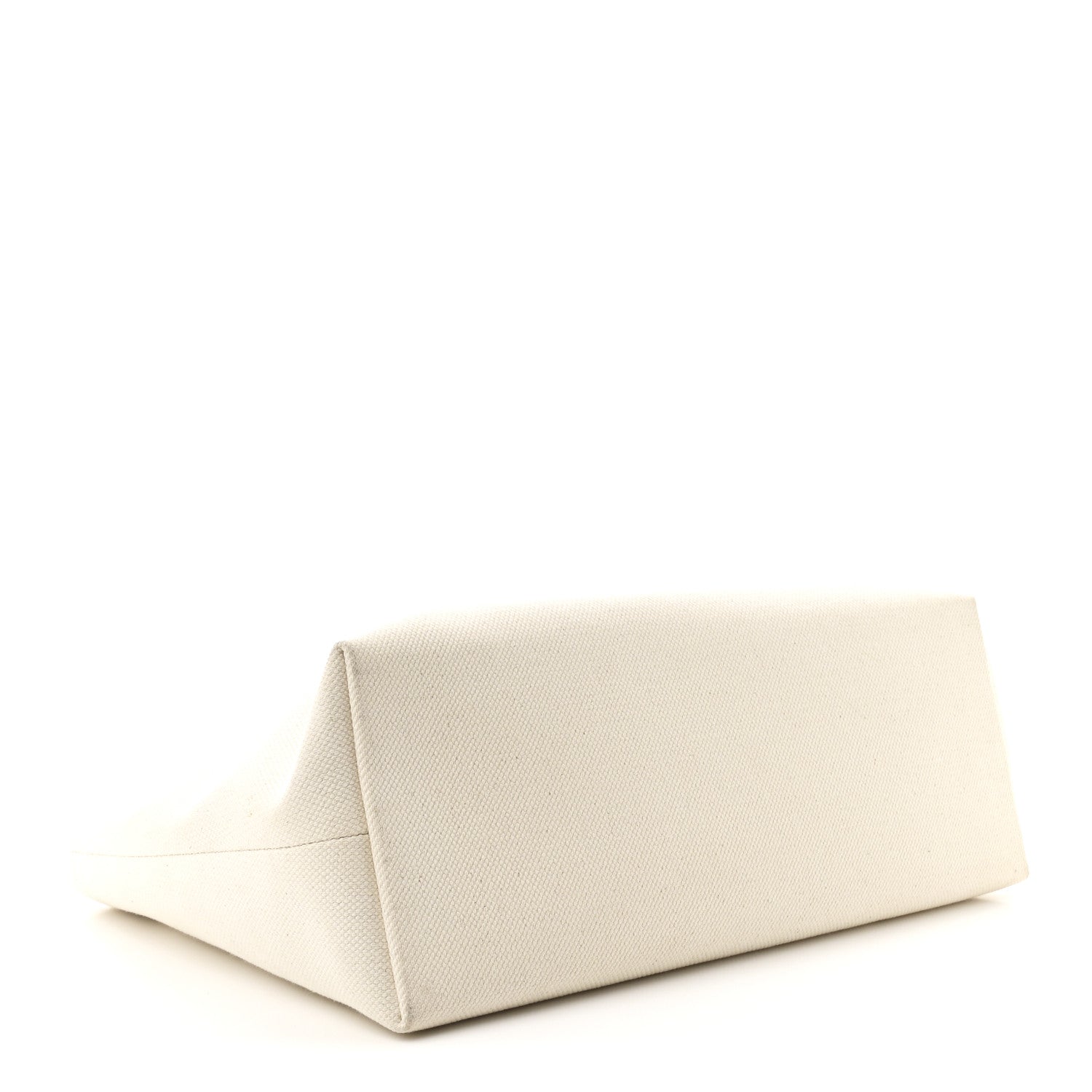 Canvas Calfskin Horizontal Cabas Natural Tan