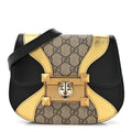GG Supreme Monogram Small Osiride Shoulder Bag Black Gold