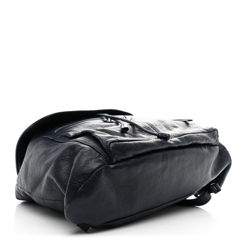 Agneau Giant 12 Silver Hardware S Traveler Backpack Bleu Obscur