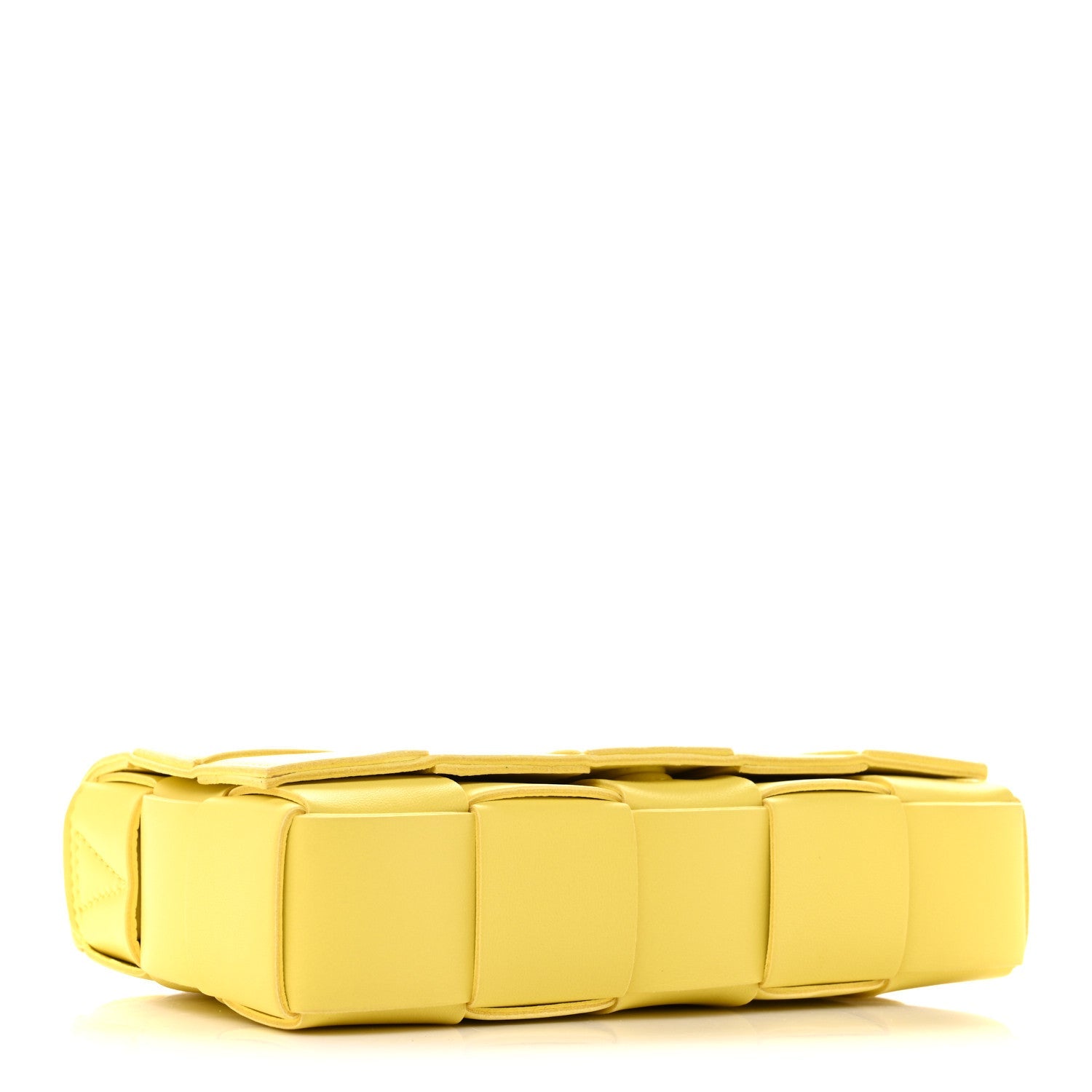 Lambskin Maxi Intrecciato Small Cassette Crossbody Bag Lemonade