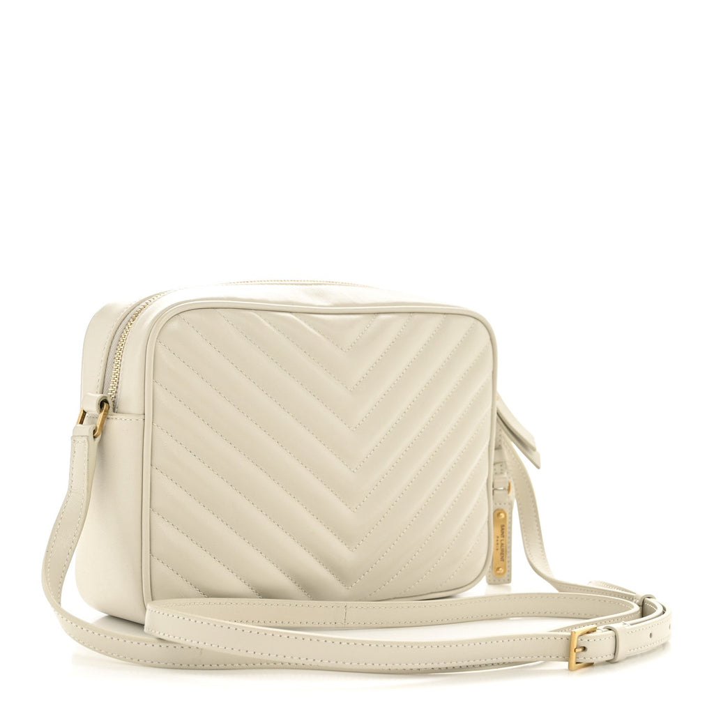 Calfskin Matelasse Monogram Lou Camera Bag Crema Soft