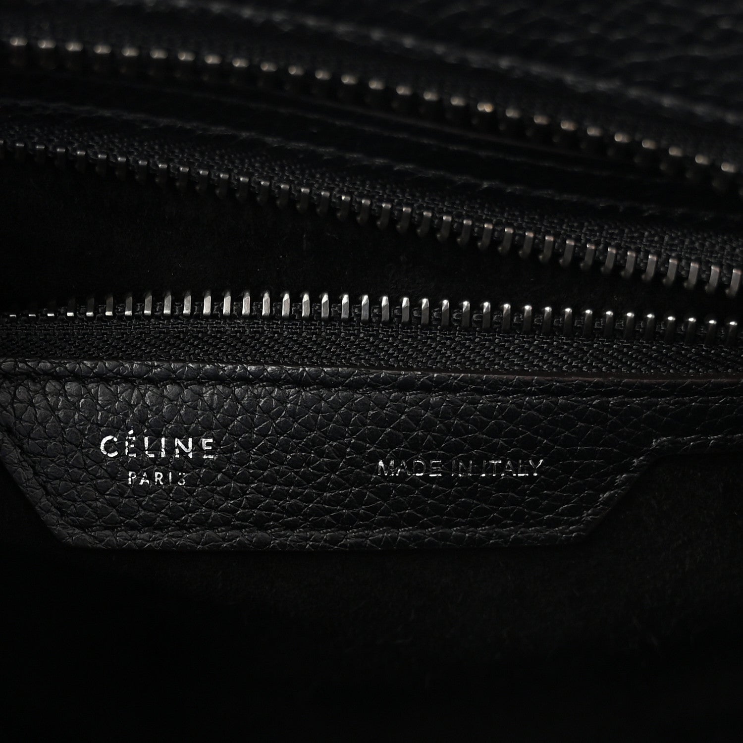 Drummed Calfskin Micro Luggage Black