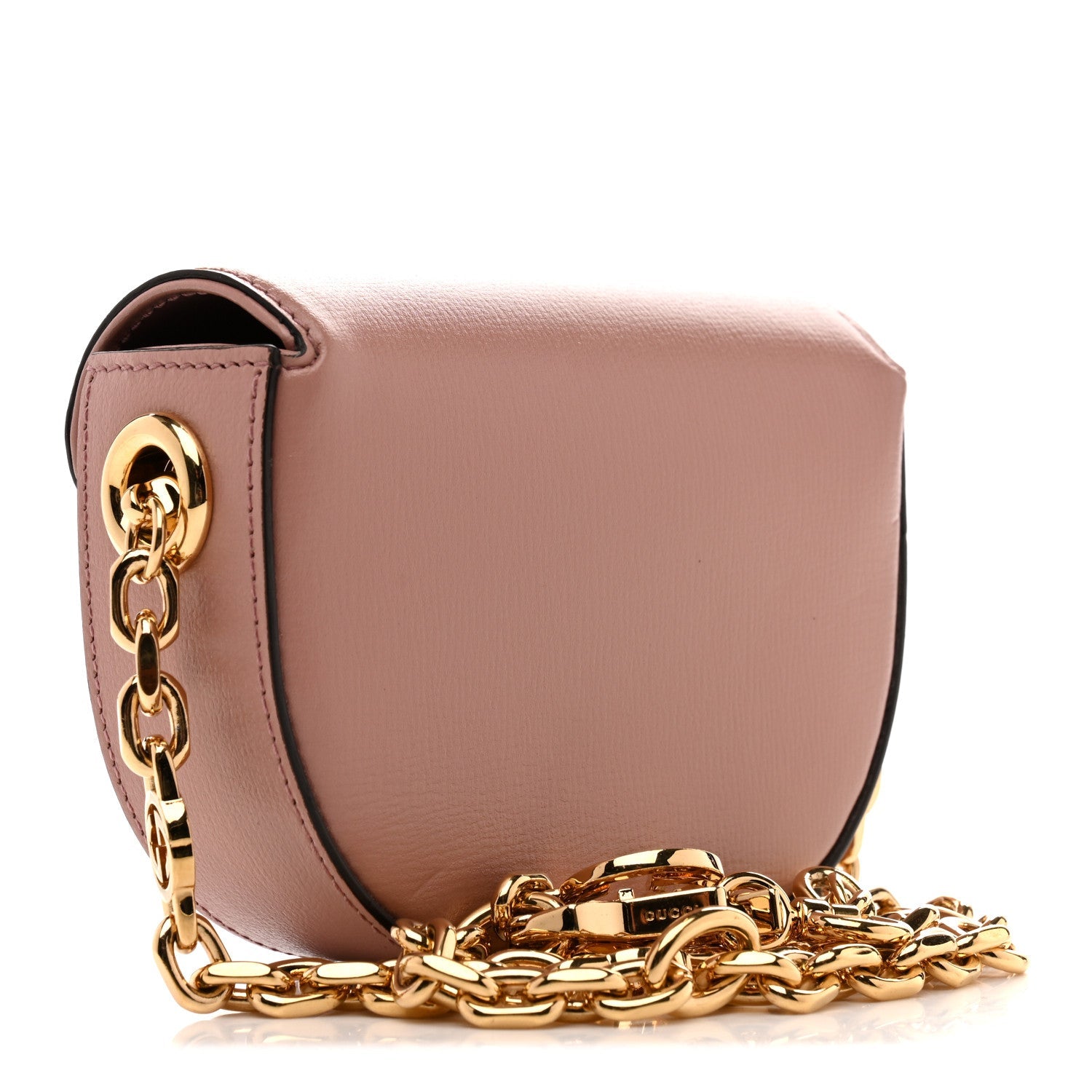 Azalea Calfskin Crystal GG Monogram Mini Horsebit 1955 Shoulder Bag Pink