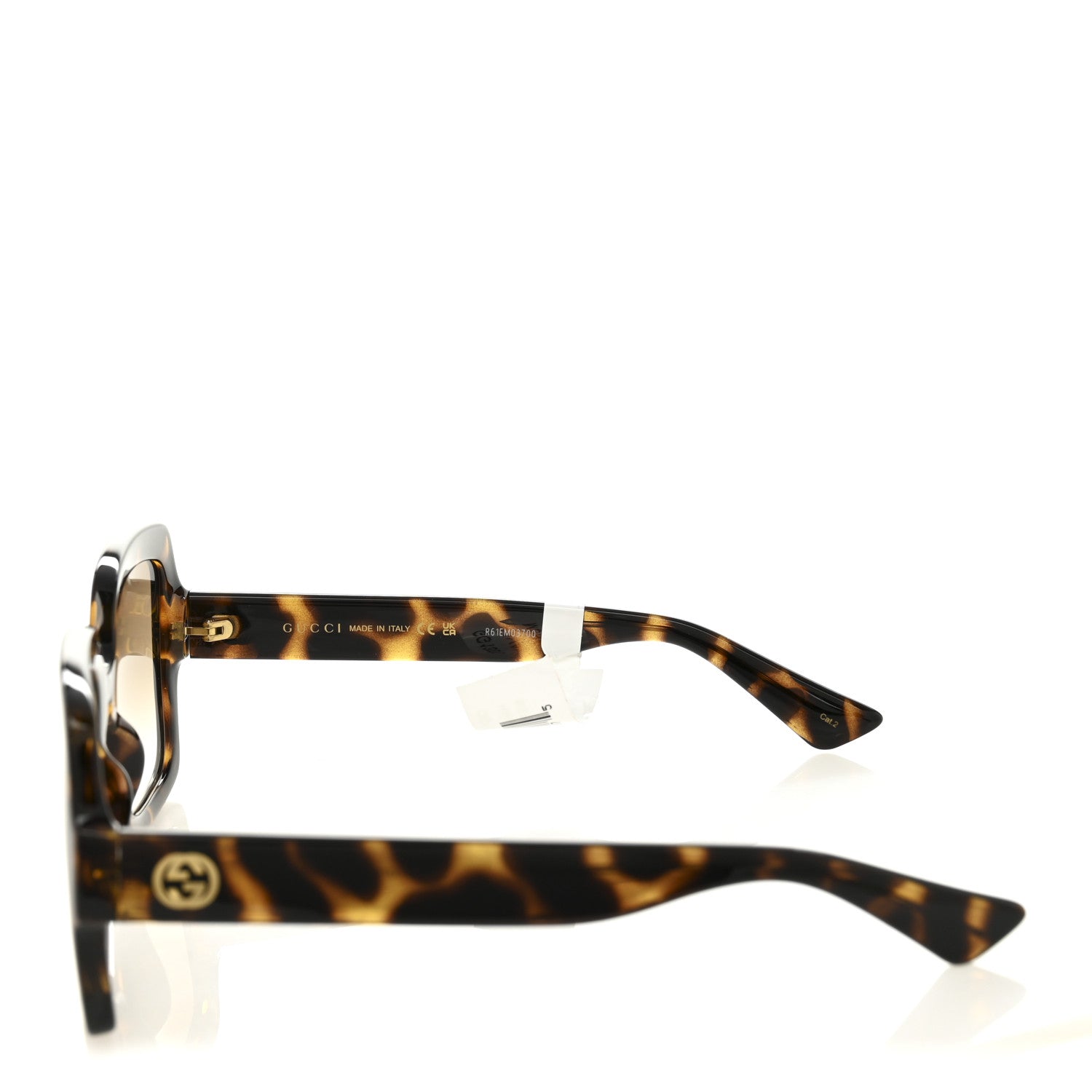 Acetate Square Frame Sunglasses GG1337S Havana
