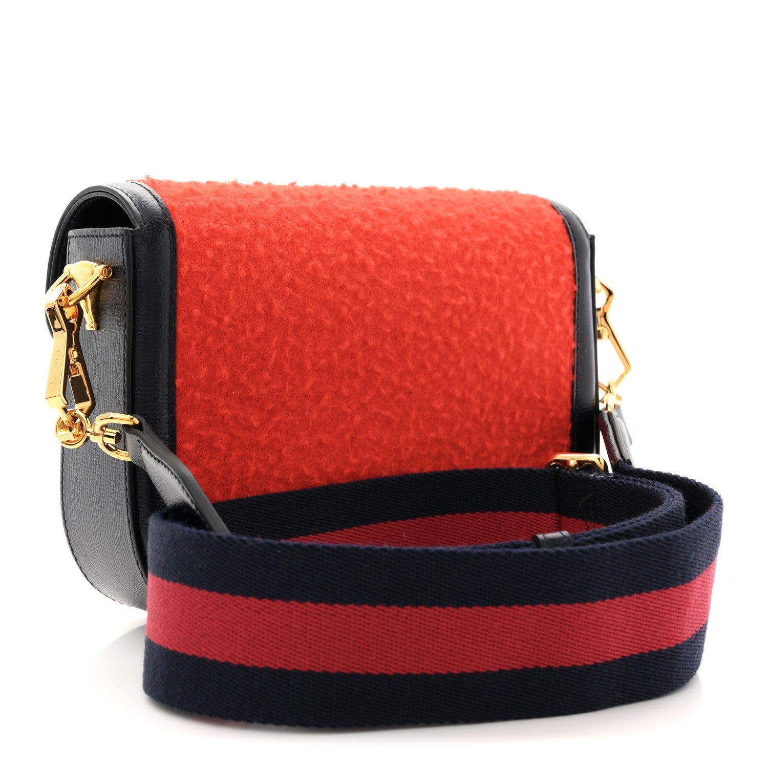Casy Wool Azalea Calfskin Mini Horsebit 1955 Shoulder Bag Bitter Sweet Blue