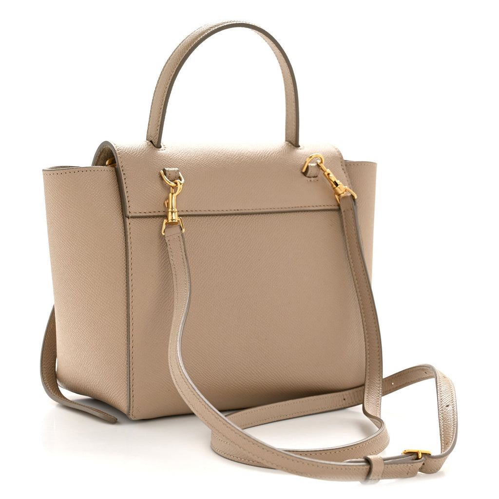 Grained Calfskin Nano Belt Bag Light Taupe