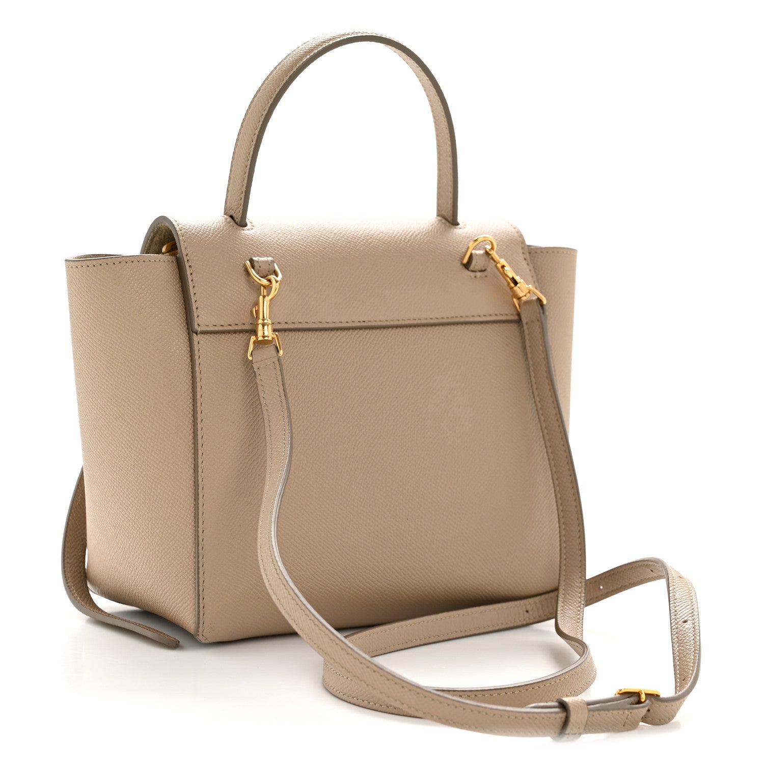 Grained Calfskin Nano Belt Bag Light Taupe