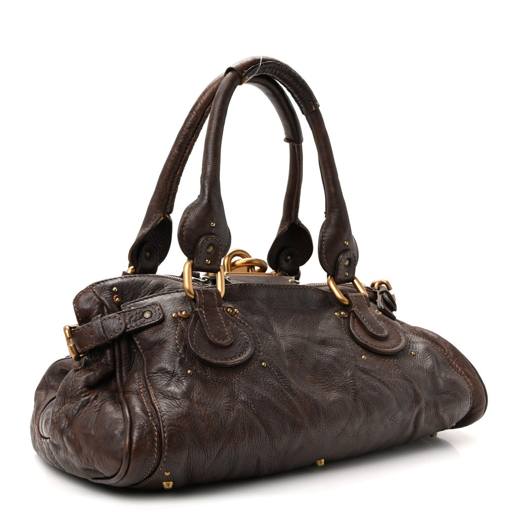 Calfskin Medium Paddington Satchel Chocolate
