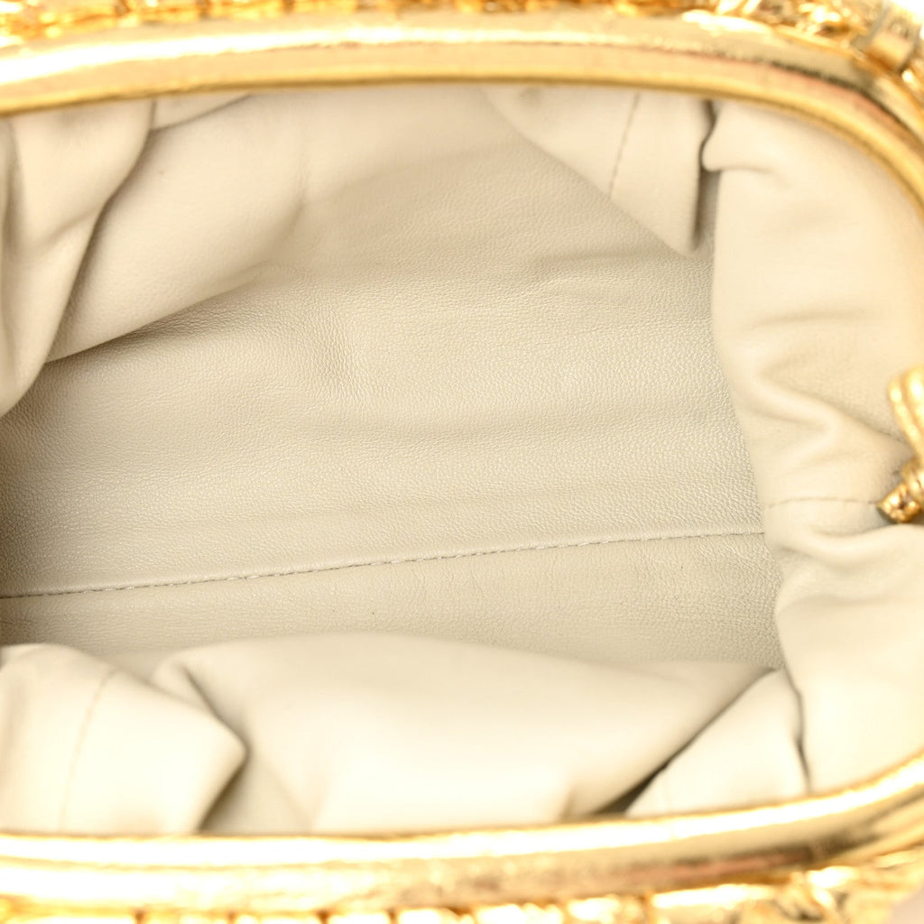 Metallic Crinkled Lambskin The Mini Pouch Oro