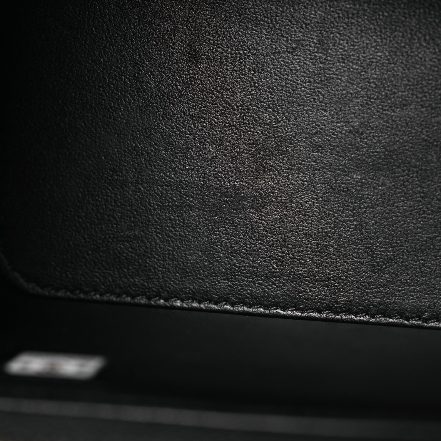 Lambskin Quilted Small Pillow Crush Vanity Case With Chain Black