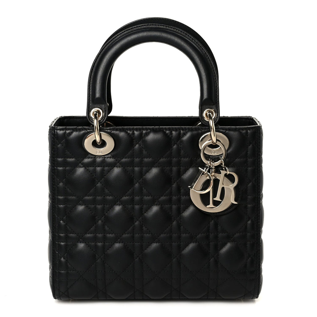 Lambskin Cannage Medium Lady Dior Black