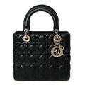 Lambskin Cannage Medium Lady Dior Black