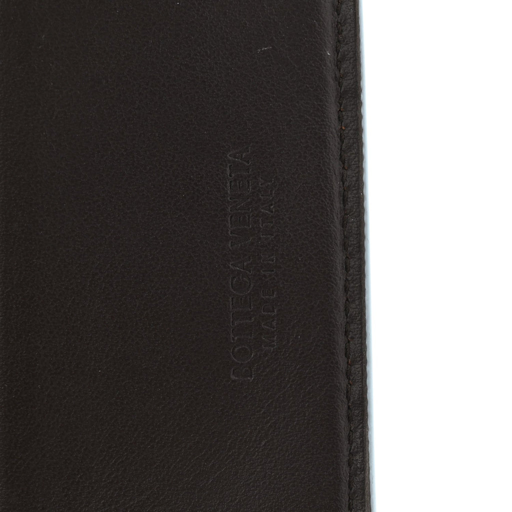 Nappa Intrecciato Bi-Fold Wallet Ebano