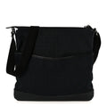 Monogram Calfskin Perforated Medium Flat Messenger Bag Black