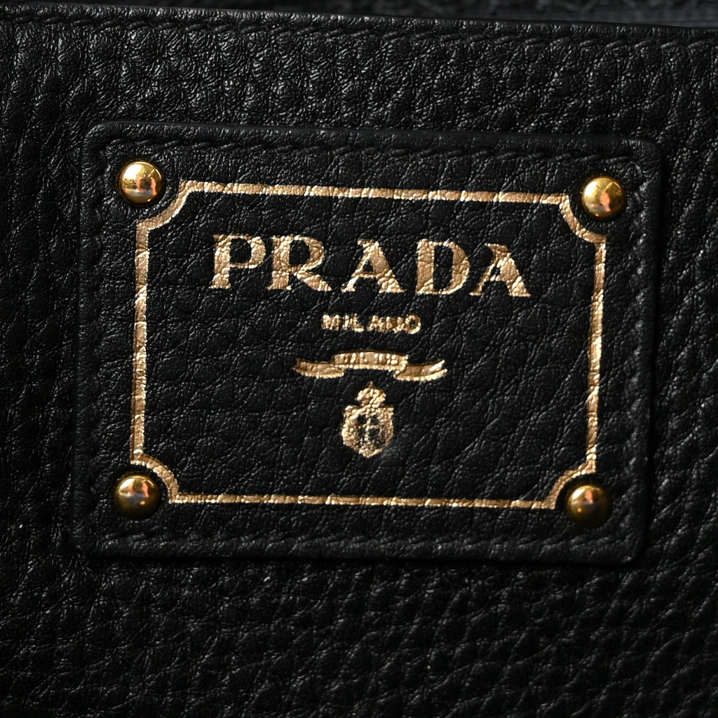 Vitello Daino Tote Black