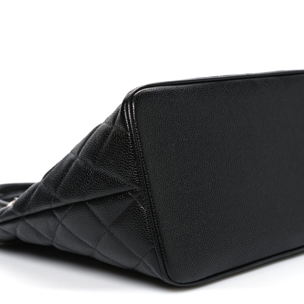 Caviar Quilted Medallion Tote Black
