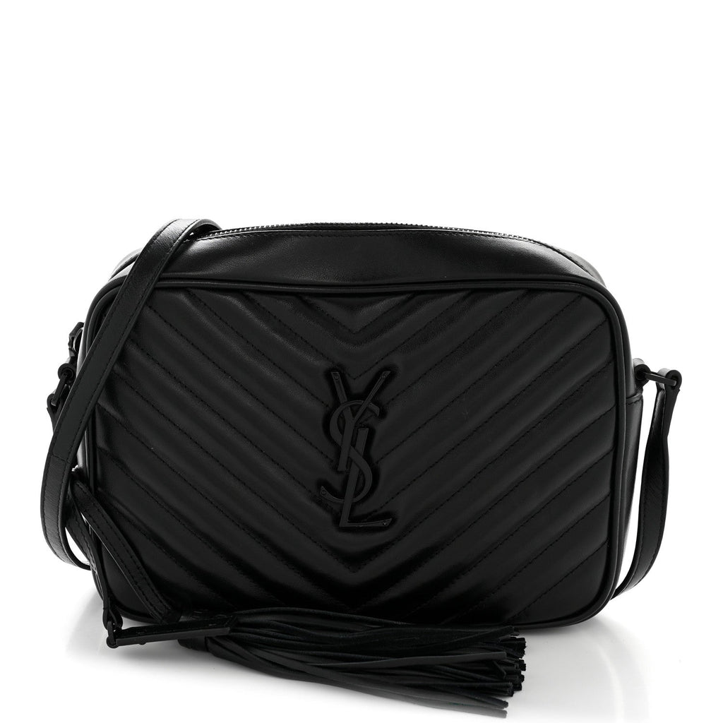 Calfskin Matelasse Monogram Monochrome Lou Camera Bag Black