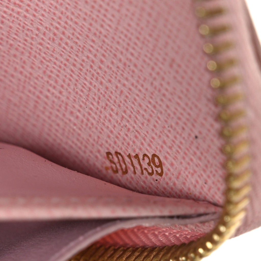 Damier Azur Zippy Wallet Rose Ballerine