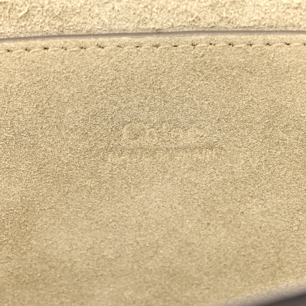 Suede Calfskin Small Faye Shoulder Bag Motty Grey