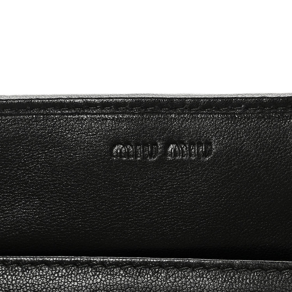 Nappa Quilted Flap Wallet Inchiostro