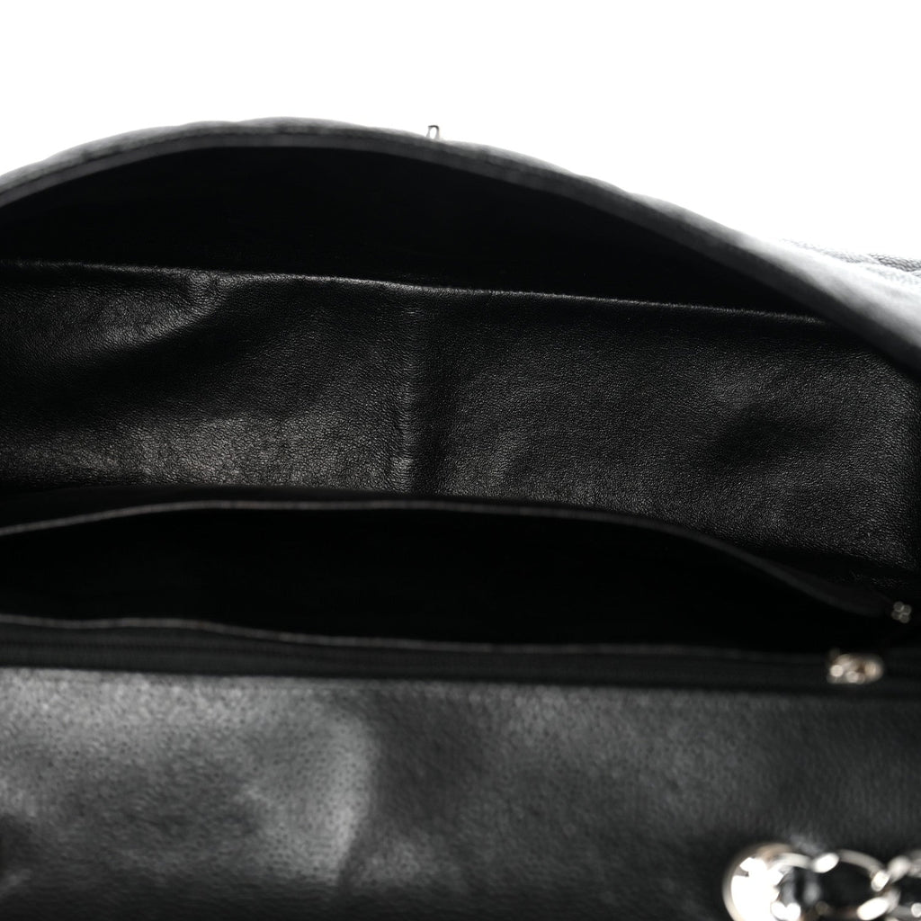 Caviar Quilted Jumbo Single Flap Black