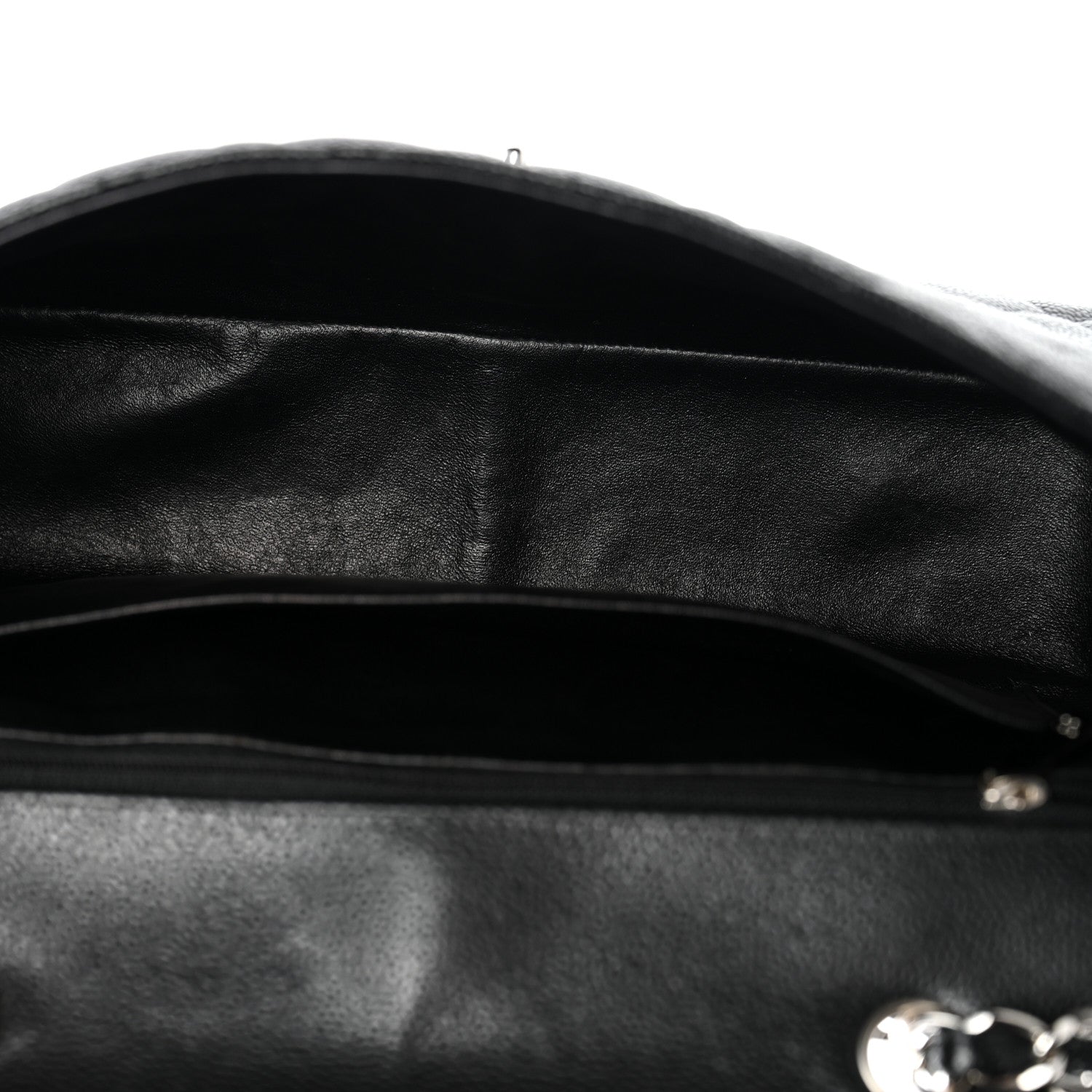 Caviar Quilted Jumbo Single Flap Black