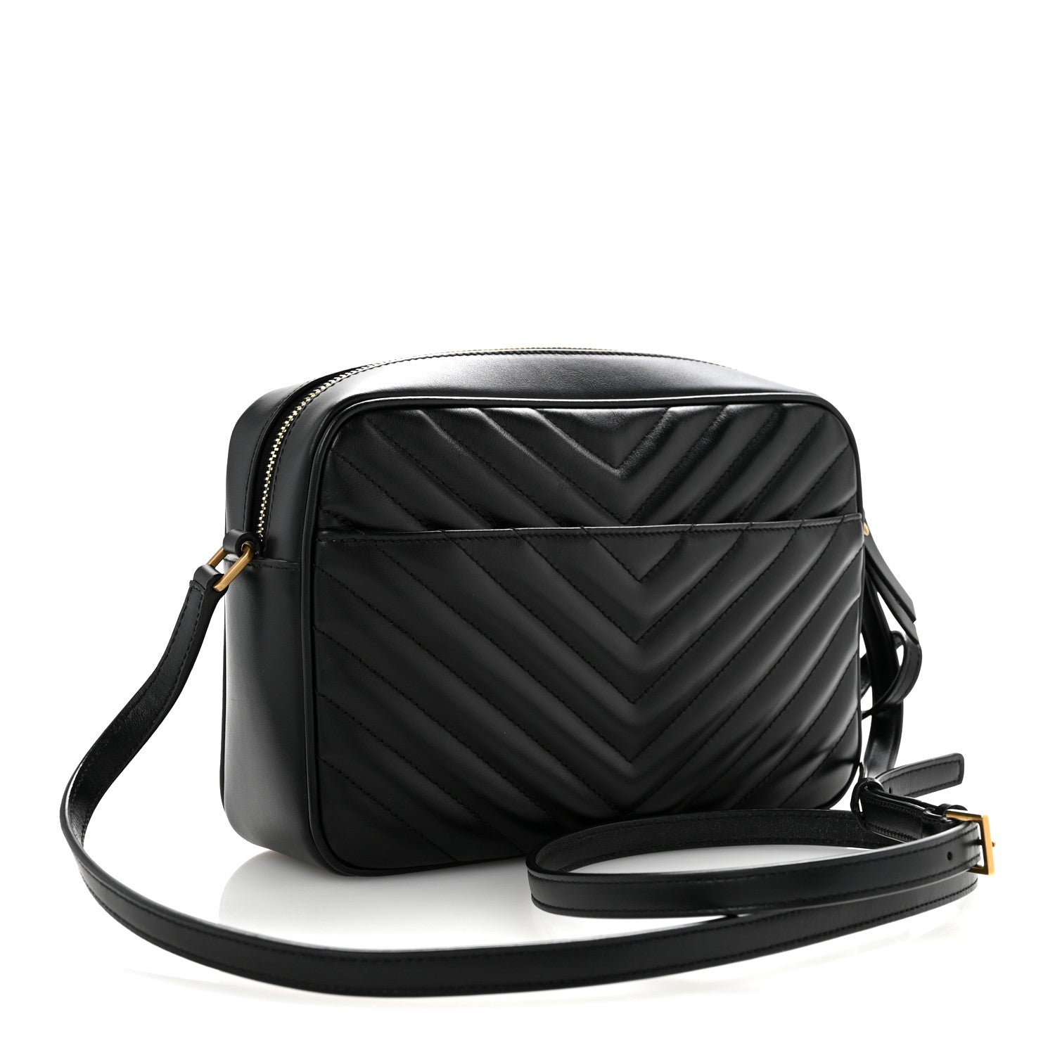 Calfskin Matelasse Monogram Lou Camera Bag Black