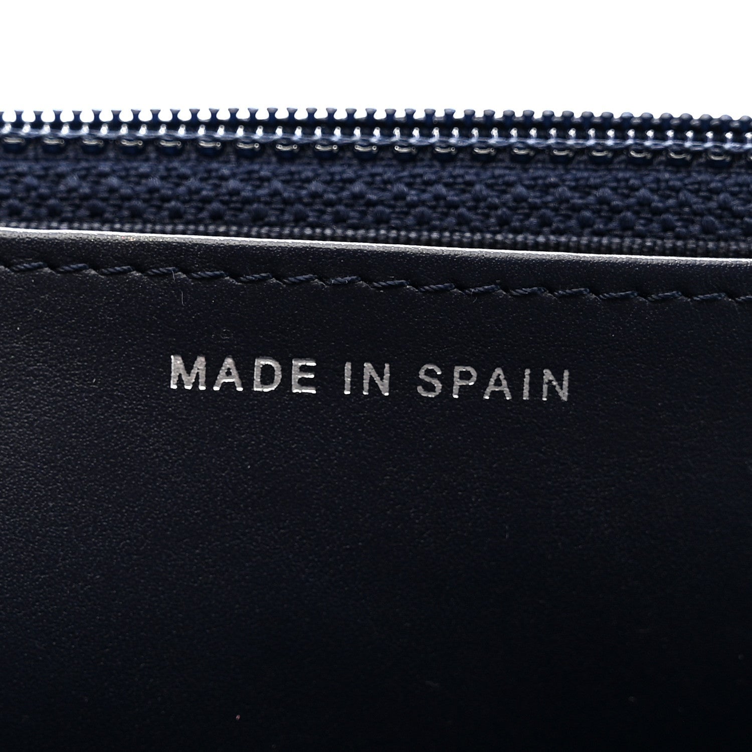 Caviar Quilted Wallet on Chain WOC Navy Blue