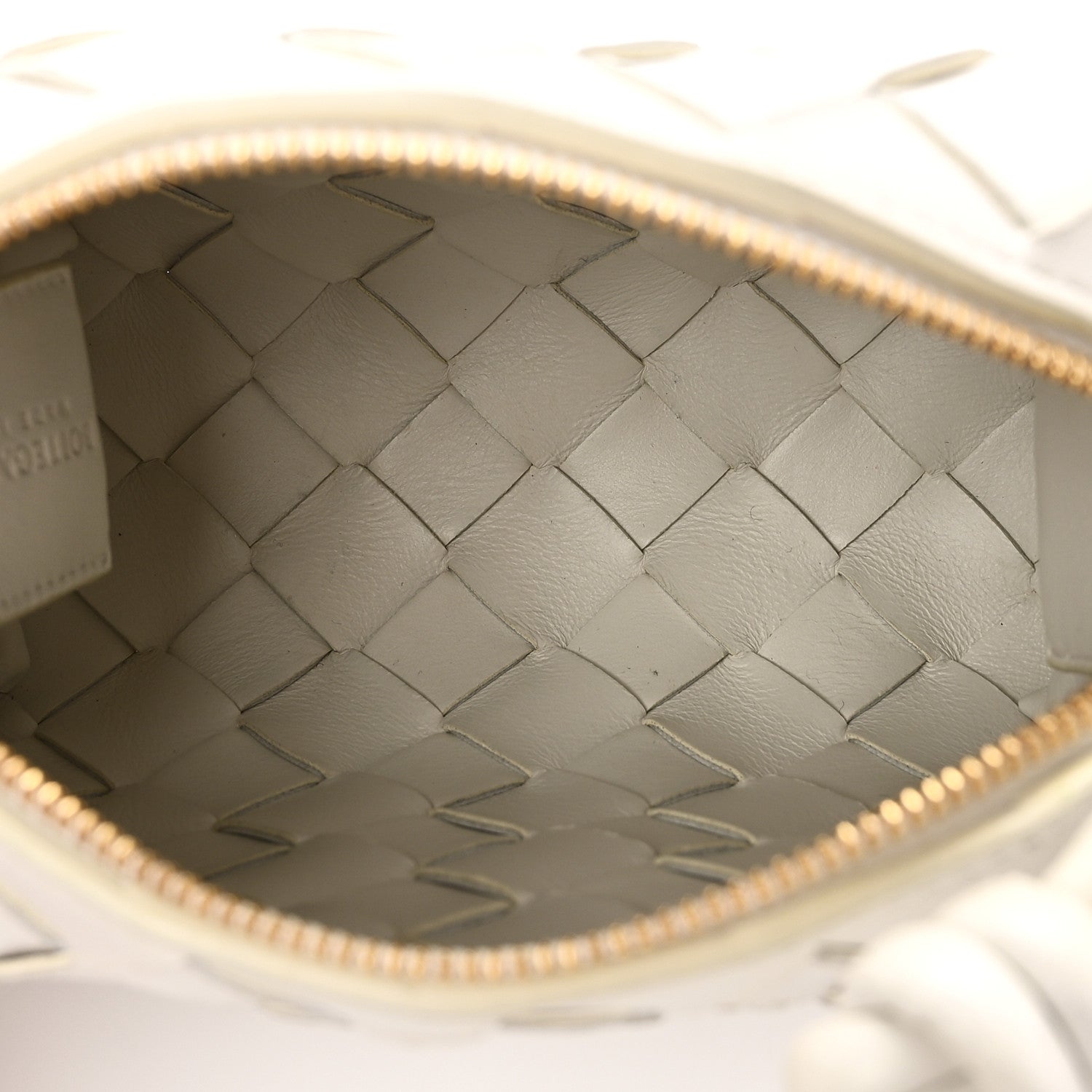 Nappa Intrecciato Mini Loop Camera Bag White