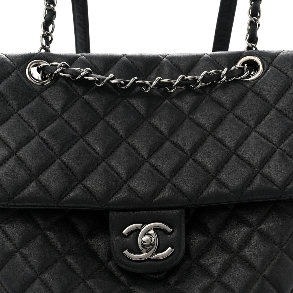 Calfskin Quilted Small Urban Spirit Backpack Black