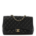 Caviar Quilted Jumbo Single Flap Black