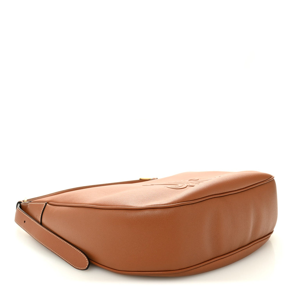 Supple Calfskin Medium Triomphe Heloise Shoulder Bag Tan