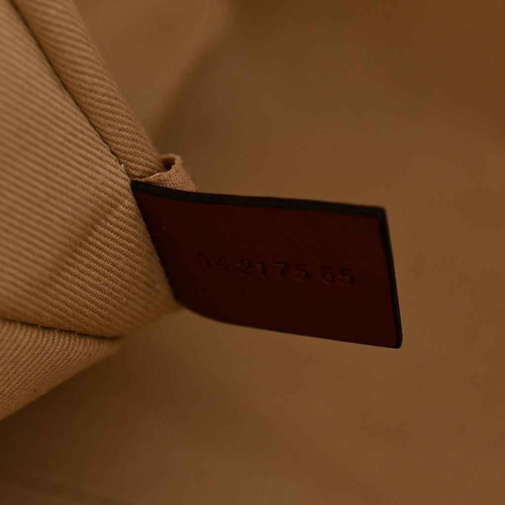 Cotton Calfskin Medium Woody Ribbon Tote White Brown