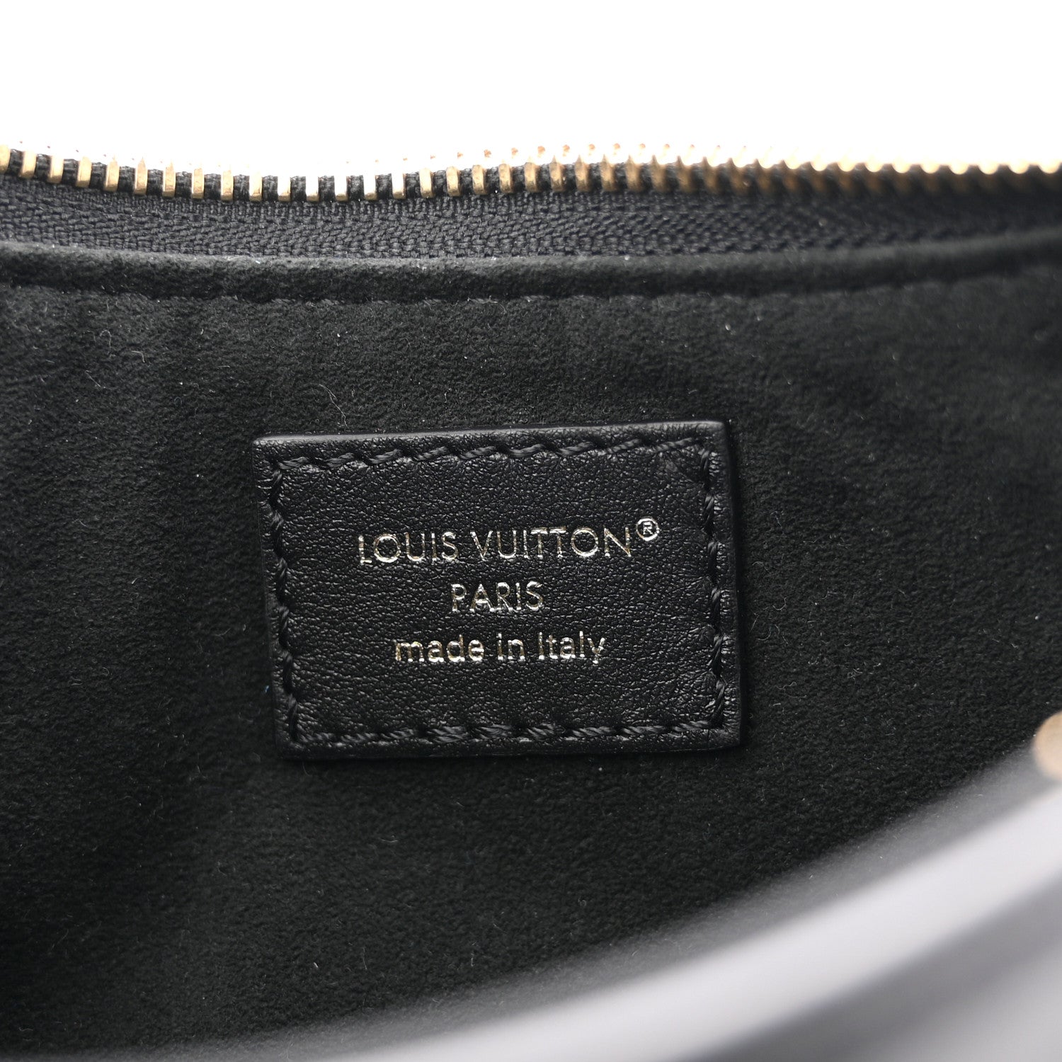 Calfskin LV Bloom Pochette  Black