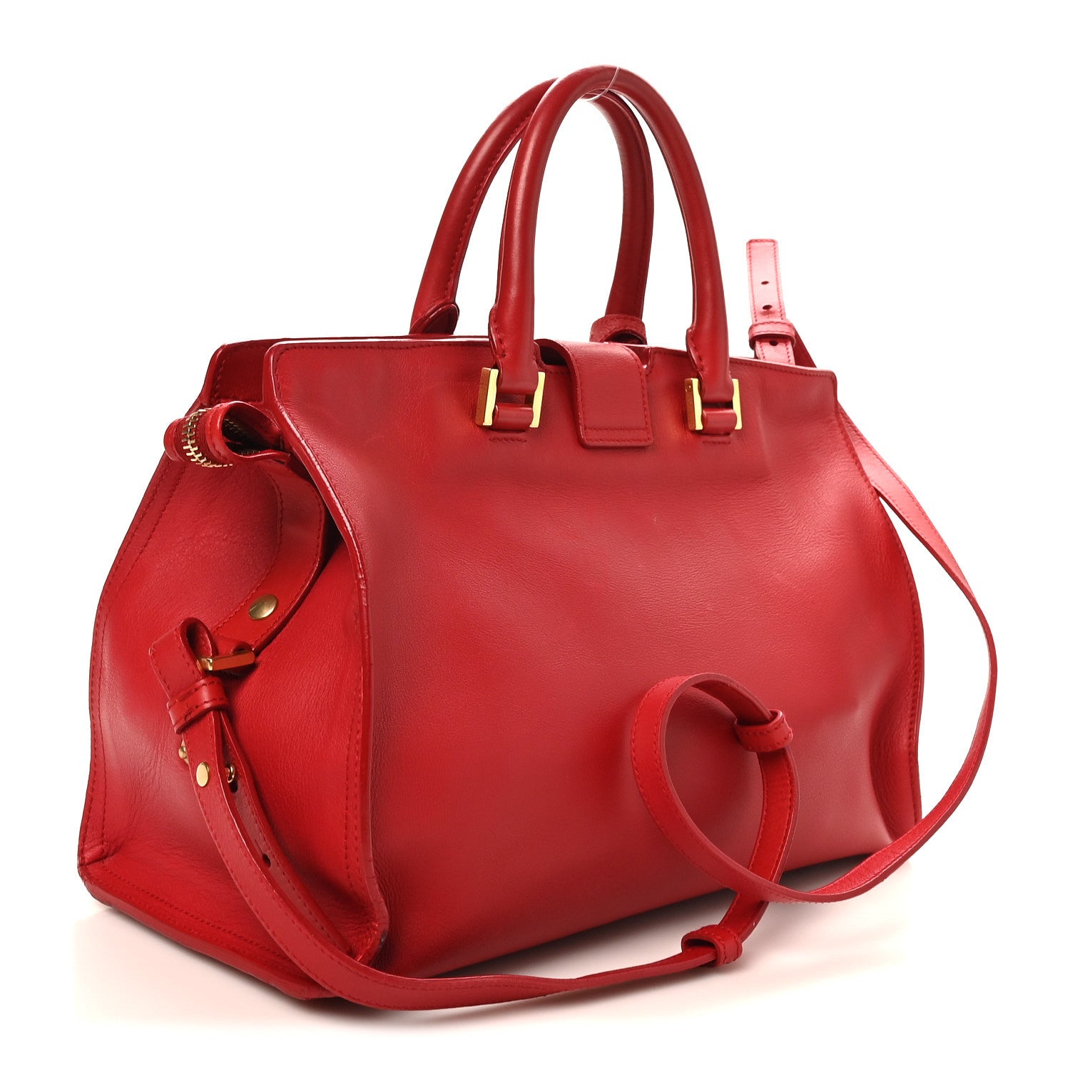 Calfskin Small Classic Y Cabas Red