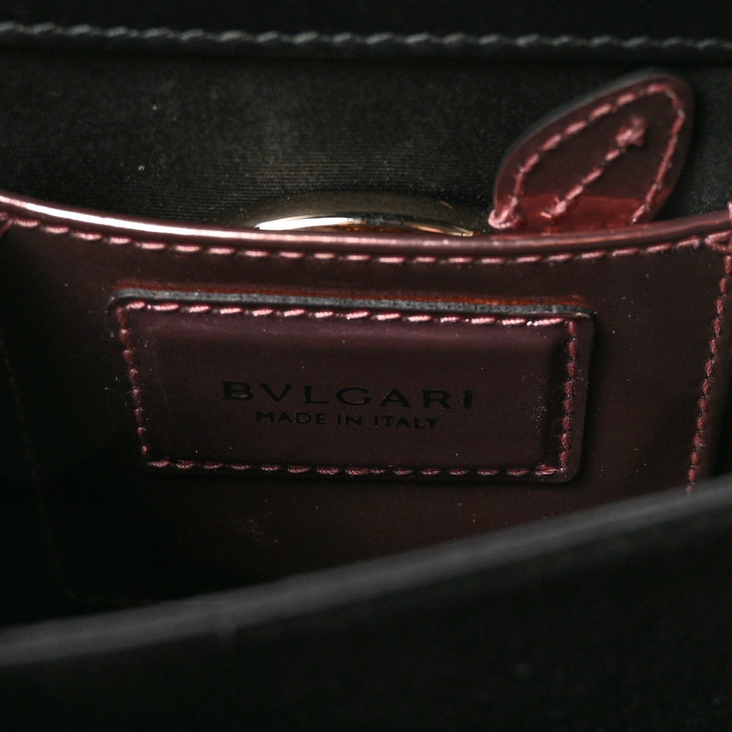 Metallic Calfskin Serpenti Forever Top Handle Rose Quartz