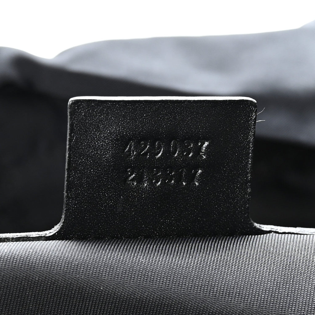 Techno Canvas Web Double Buckle Backpack Black