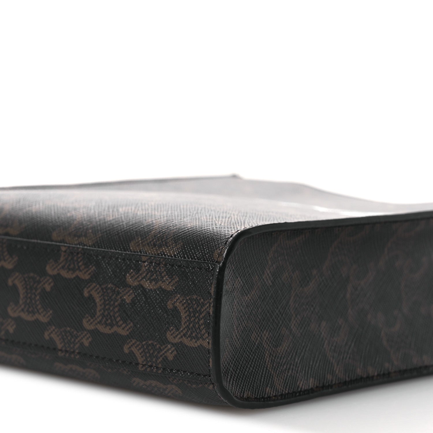 Triomphe Canvas Calfskin Mini Vertical Cabas Tan