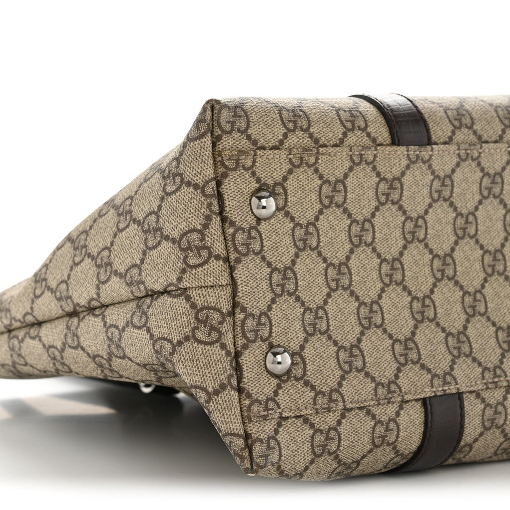 GG Plus Monogram Medium Joy Tote Dark Brown