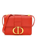 Smooth Calfskin Micro 30 Montaigne Flap Bag Orange