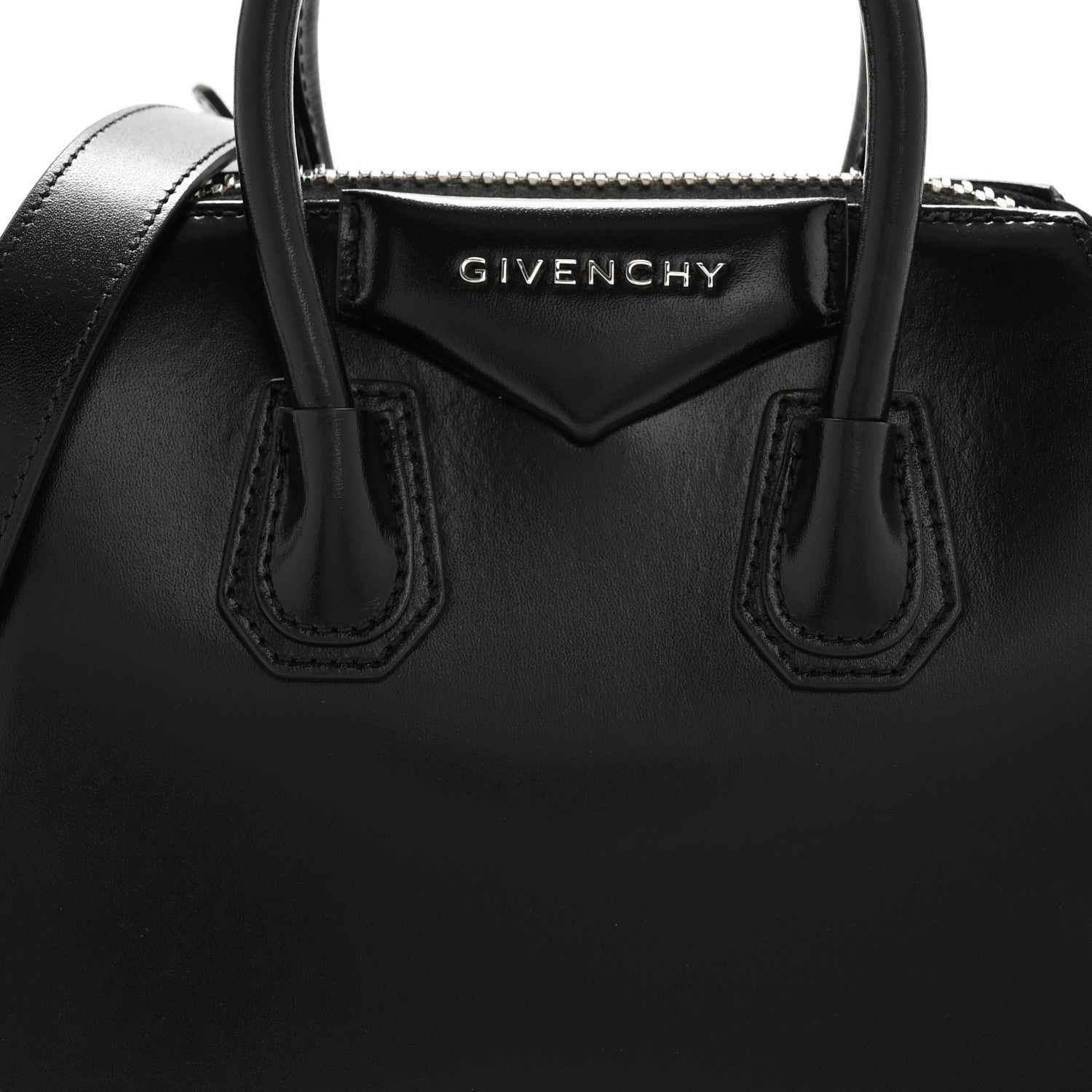 Shiny Lord Calfskin Mini Antigona Black