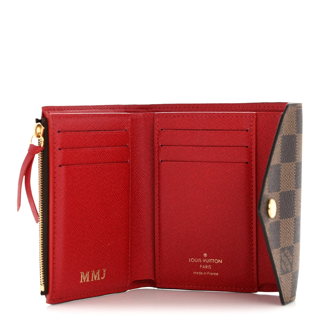 Damier Ebene Victorine Wallet Red